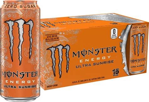 How does Drink Energy Monster Ultra Sunrise 16 oz fit into your Daily Goals - calories, carbs, nutrition