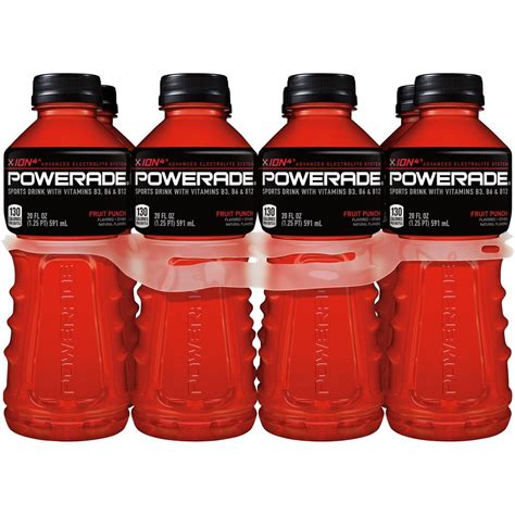 How does Drink Fruit Punch Powerade 20 oz fit into your Daily Goals - calories, carbs, nutrition