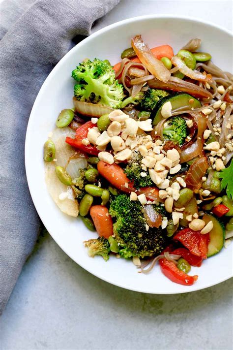 How does Edamame and Vegetable Stir-Fry fit into your Daily Goals - calories, carbs, nutrition