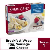 How does Egg, Sausage and Cheese Smart Morning Wrap fit into your Daily Goals - calories, carbs, nutrition