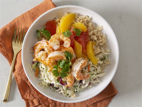 How does Elements - Citrus Shrimp Greens Bowl fit into your Daily Goals - calories, carbs, nutrition