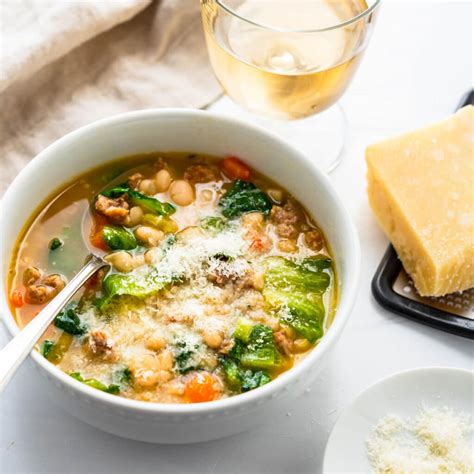 How does Escarole and Bean Soup with Sausage fit into your Daily Goals - calories, carbs, nutrition