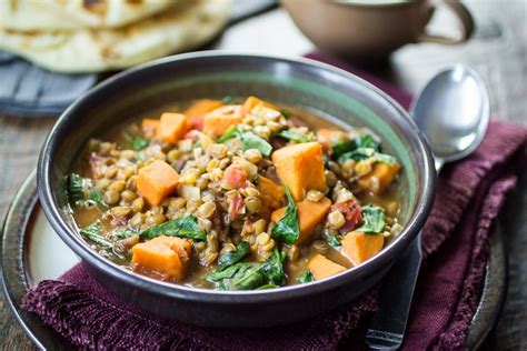 How does Ethiopian Style Lentils with Sweet Potatoes with Pumpkin Soup fit into your Daily Goals - calories, carbs, nutrition