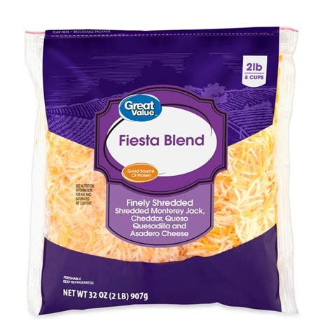 How does Fiesta Shredded Cheese fit into your Daily Goals - calories, carbs, nutrition