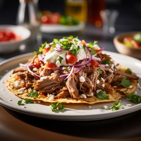 How does Fiesta Tostadas with Shredded Pork fit into your Daily Goals - calories, carbs, nutrition