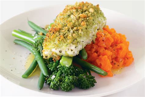 How does Fish with a Herb Crust fit into your Daily Goals - calories, carbs, nutrition