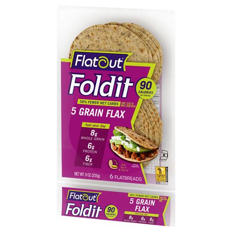 How does Five Grain Flax Flatbread (28293.0) fit into your Daily Goals - calories, carbs, nutrition