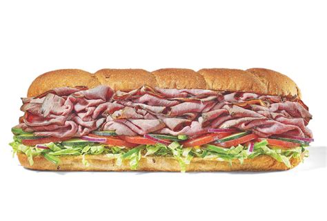 How does Footlong Roast Beef and Cheddar Sub fit into your Daily Goals - calories, carbs, nutrition