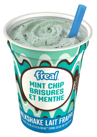How does Freal Milkshake Mint Chip fit into your Daily Goals - calories, carbs, nutrition