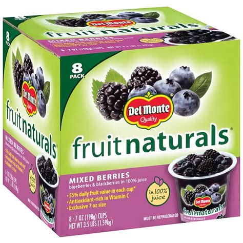How does Fruit Naturals Mixed Berries fit into your Daily Goals - calories, carbs, nutrition
