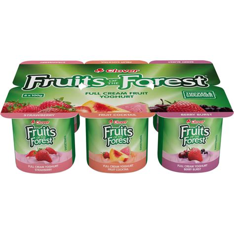 How does Fruits of the Forest Yoghurt fit into your Daily Goals - calories, carbs, nutrition