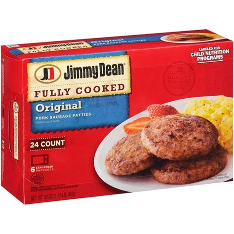 How does Fully Cooked Pork Sausage Patties fit into your Daily Goals - calories, carbs, nutrition