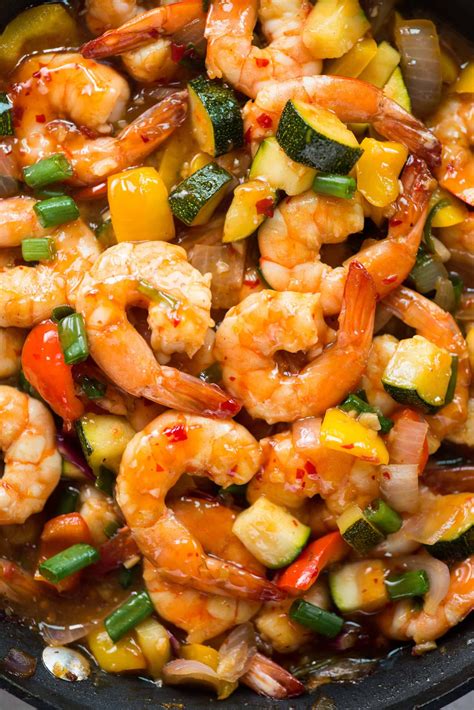 How does Garlic Orange Chili Shrimp Stir Fry fit into your Daily Goals - calories, carbs, nutrition