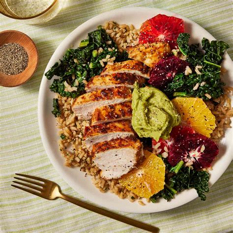 How does Ginger Chicken with Kale and Rice fit into your Daily Goals - calories, carbs, nutrition