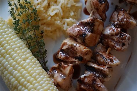 How does Glazed Chicken Skewers with Brown Rice fit into your Daily Goals - calories, carbs, nutrition