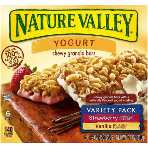 How does Granola Bar, Strawberry Yogurt, Nature Valley fit into your Daily Goals - calories, carbs, nutrition