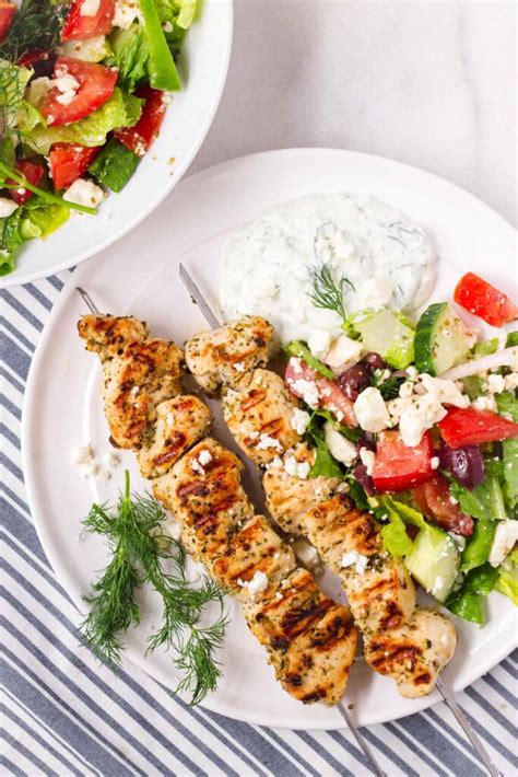 How does Greek Chicken Skewers fit into your Daily Goals - calories, carbs, nutrition