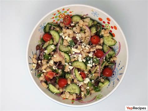 How does Greek-Style White Bean Salad fit into your Daily Goals - calories, carbs, nutrition