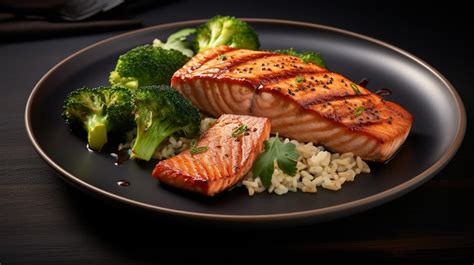 How does Green Tea Glazed Salmon served with a Mushroom, Sweet Potato, Spinach Saute fit into your Daily Goals - calories, carbs, nutrition