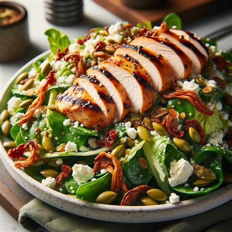 How does Grilled Chicken Tuscan Salad fit into your Daily Goals - calories, carbs, nutrition