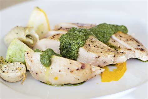 How does Grilled Chicken with Apricot Pinenut Pesto fit into your Daily Goals - calories, carbs, nutrition