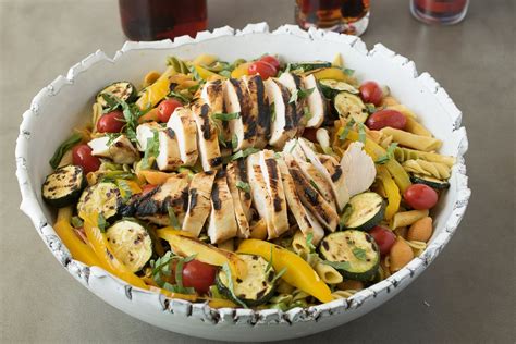 How does Grilled Chicken with Vegetables and Pasta fit into your Daily Goals - calories, carbs, nutrition