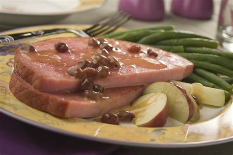 How does Grilled Ham Steak with Raisin Sauce fit into your Daily Goals - calories, carbs, nutrition