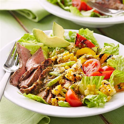 How does Grilled Marinated Steak Salad fit into your Daily Goals - calories, carbs, nutrition