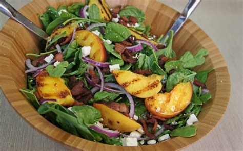 How does Grilled Peach Bacon & Pecan Salad (34470.0) fit into your Daily Goals - calories, carbs, nutrition