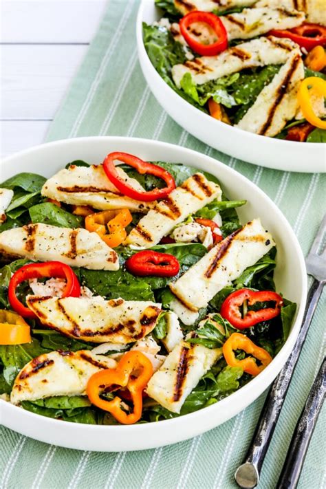 How does Grilled halloumi salad (Large) fit into your Daily Goals - calories, carbs, nutrition