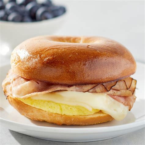 How does Ham, Egg, and Swiss Bagel Sandwich fit into your Daily Goals - calories, carbs, nutrition