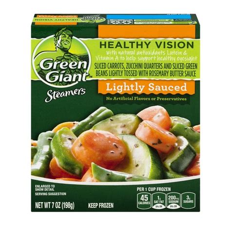 How does Healthy Vision Steamers fit into your Daily Goals - calories, carbs, nutrition