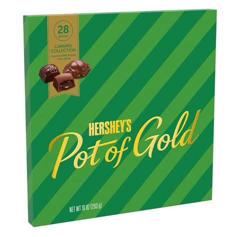 How does Hershey's Pot Of Gold Boxed Chocolates - Mint Assortment fit into your Daily Goals - calories, carbs, nutrition