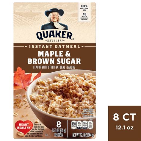 How does Instant Oatmeal Maple & Brown Sugar fit into your Daily Goals - calories, carbs, nutrition