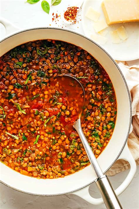 How does Italian Red Lentil & Spinach Soup fit into your Daily Goals - calories, carbs, nutrition