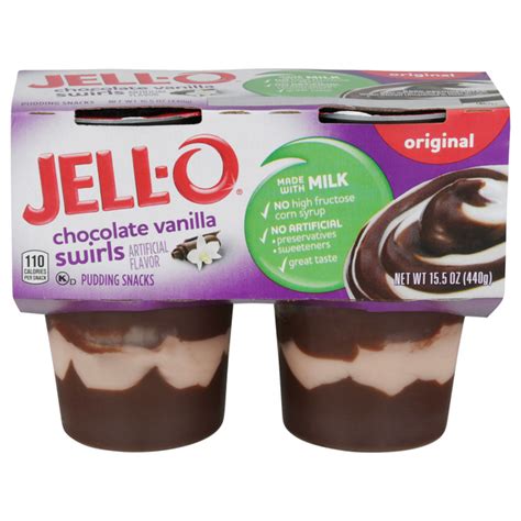 How does JELL-O Vanilla Pudding Snack Cup fit into your Daily Goals - calories, carbs, nutrition