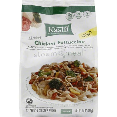 How does KASHI, STEAM MEAL, Chicken Fettuccine, Frozen Entree fit into your Daily Goals - calories, carbs, nutrition