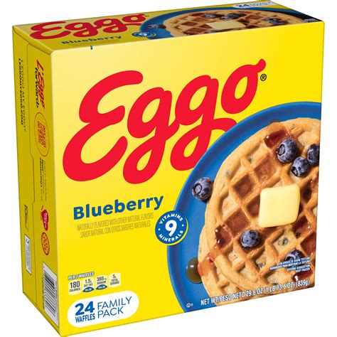 How does KELLOGG'S, EGGO, Waffles, Blueberry fit into your Daily Goals - calories, carbs, nutrition