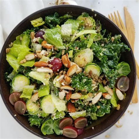 How does Kale Brussels Sprouts Salad fit into your Daily Goals - calories, carbs, nutrition