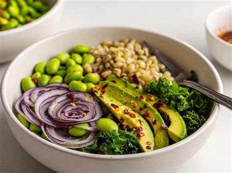 How does Kale Edamame Salad no Dressing fit into your Daily Goals - calories, carbs, nutrition