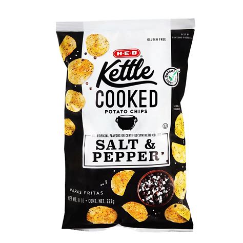 How does Kettle Cooked Salt and Pepper Chips fit into your Daily Goals - calories, carbs, nutrition