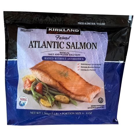 How does Kirkland - Atlantic Salmon fit into your Daily Goals - calories, carbs, nutrition
