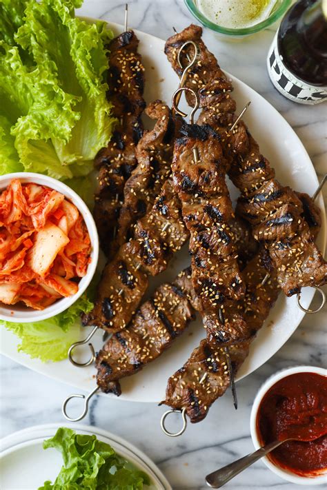 How does Korean BBQ Beef Skewers with Slaw fit into your Daily Goals - calories, carbs, nutrition