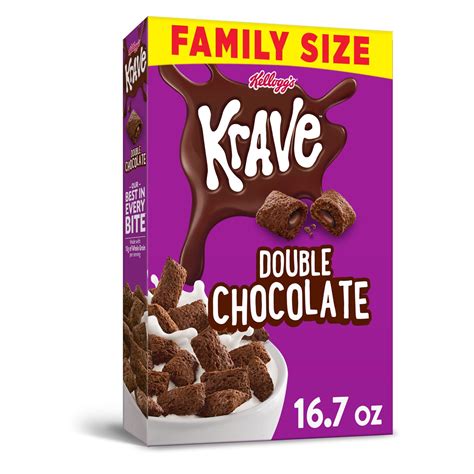 How does Krave Cereal - Double Chocolate fit into your Daily Goals - calories, carbs, nutrition