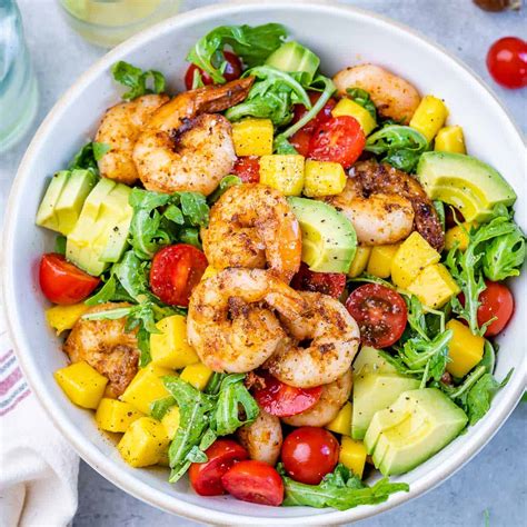 How does Lemony Grilled Shrimp Salad fit into your Daily Goals - calories, carbs, nutrition