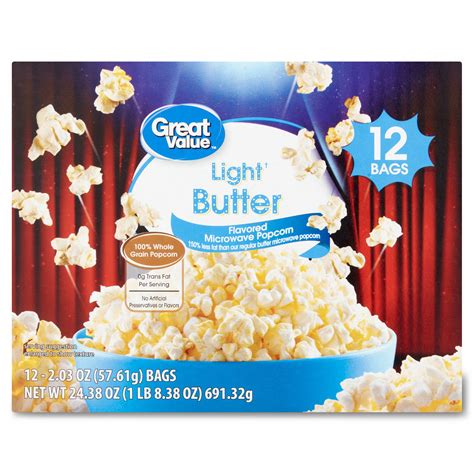 How does Light Butter Microwave Popcorn fit into your Daily Goals - calories, carbs, nutrition