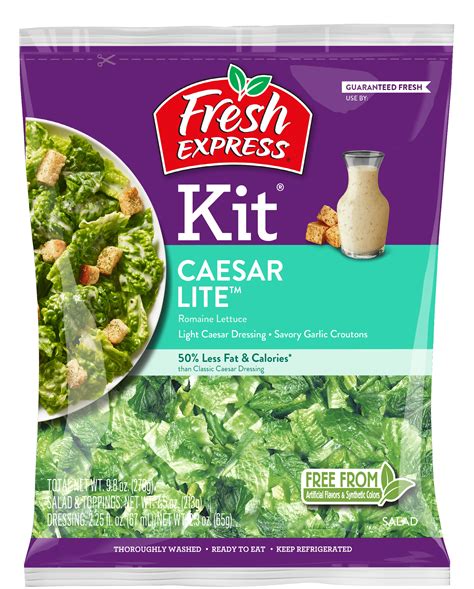 How does Light Caesar Salad Kit fit into your Daily Goals - calories, carbs, nutrition