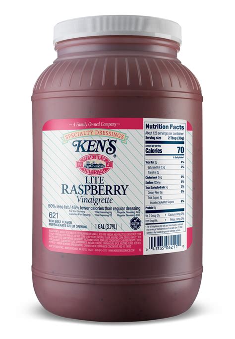 How does Lite Raspberry Vinaigrette fit into your Daily Goals - calories, carbs, nutrition