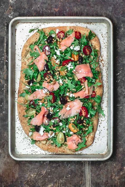 How does Mediterranean Flatbread Crusted Salmon fit into your Daily Goals - calories, carbs, nutrition