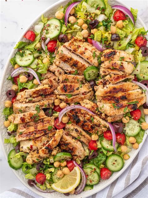 How does Mediterranean Grilled Chicken and Melon Salad fit into your Daily Goals - calories, carbs, nutrition